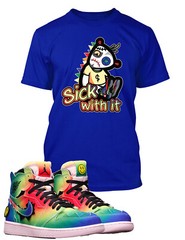Tee Shirt Sick with It Doll To Complement Retro Jordan 1 Sneaker Hip Hop