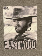 Clint Eastwood T Shirt The Man With No Name Gray Vintage Western Inspired Tee SM