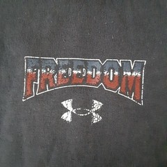 Under Armour UA Shirt Mens Medium Grey Freedom Eagle T Graphic Tee USA Flag New