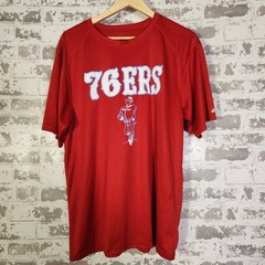 Philadelphia 76ers Shirt Men’s L Red Badger Sport Performance 76ers Graphic Tee