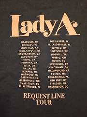 Lady Antebellum Black 2023 Country Music Request Line Tour Merch Large T-Shirt