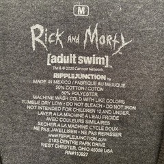 Rick And Morty (Adult Swim) Cartoon Network 2020 T-Shirt Gray Size Med