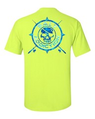 Salt Addiction Nautical compass Logo Fishing Short Sleeve T Shirt Ocean