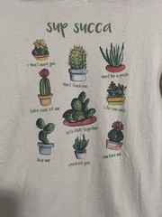ALAB Sup Succa Cream Graphic Tee Unisex Adult Sz Small EUC