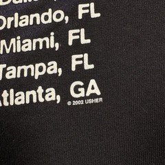 Vintage 2002 Usher 8701 Tour All Sport T-Shirt Men Large Black Evolution Concert