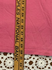 Vtg Retro Fruit Of The Loom Blank Pink T-Shirt Single Stitch USA L Cotton As Is