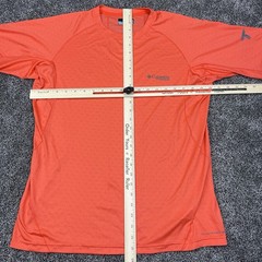 Columbia Mens Titanium Cirque River SS Crew Neck Orange XL Omni Freeze