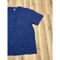 G.H. Bass Pocket Tee Mens Large Navy Blue Adult Short Sleeve Cotton Excellent