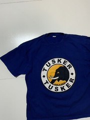 Vintage Tusker Beer Made In Kenya Baada Ya Kazi Africa Graphic Boxy T-Shirt Sz.L