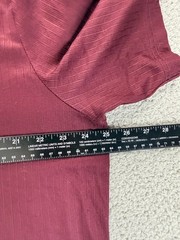 Croft & Barrow T-Shirt Mens XLT Maroon Red Textured Knit Easy Care V-Neck Basic