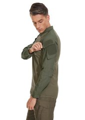 Men’s Army Military Shirts Tactical Combat 1/4 Zip Pullover Ripstop Work T-Shirt