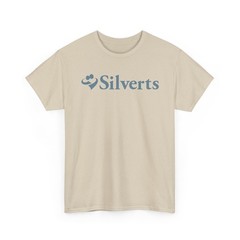 Silverts T-Shirt Blue Senior Care Adaptive Clothing Brand Logo Tee