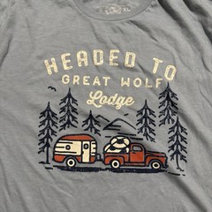 Headed To Great Wolf Lodge GWL Men’s Shirt Size XL Light Blue Relaxed