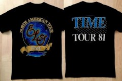 Electric Light Orchestra Rare Elo Time North American 1981 T-Shirt 2 Sides AM05
