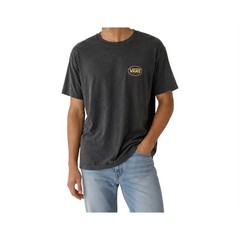 Vans Graphic Tee Dark Charcoal Grey Back Print Skate Streetwear L Cotton