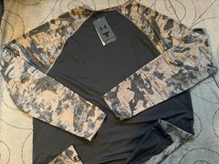 UNDER ARMOUR THE ROCK ISO CHILL L/S BROWN D. GRAY CAMO SHIRT SIZE 2XL MEN $55