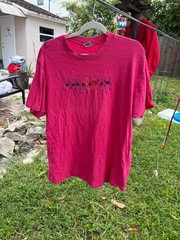 Universal Studios Men’s Pink VINTAGE 90’s Hollywood Made In USA Shirt Size Large