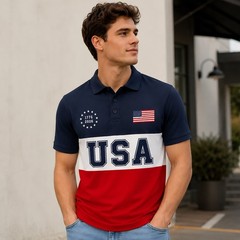 250th Anniversary Star Patriotic Polo United States Of America 1776-2026 (S-5XL)