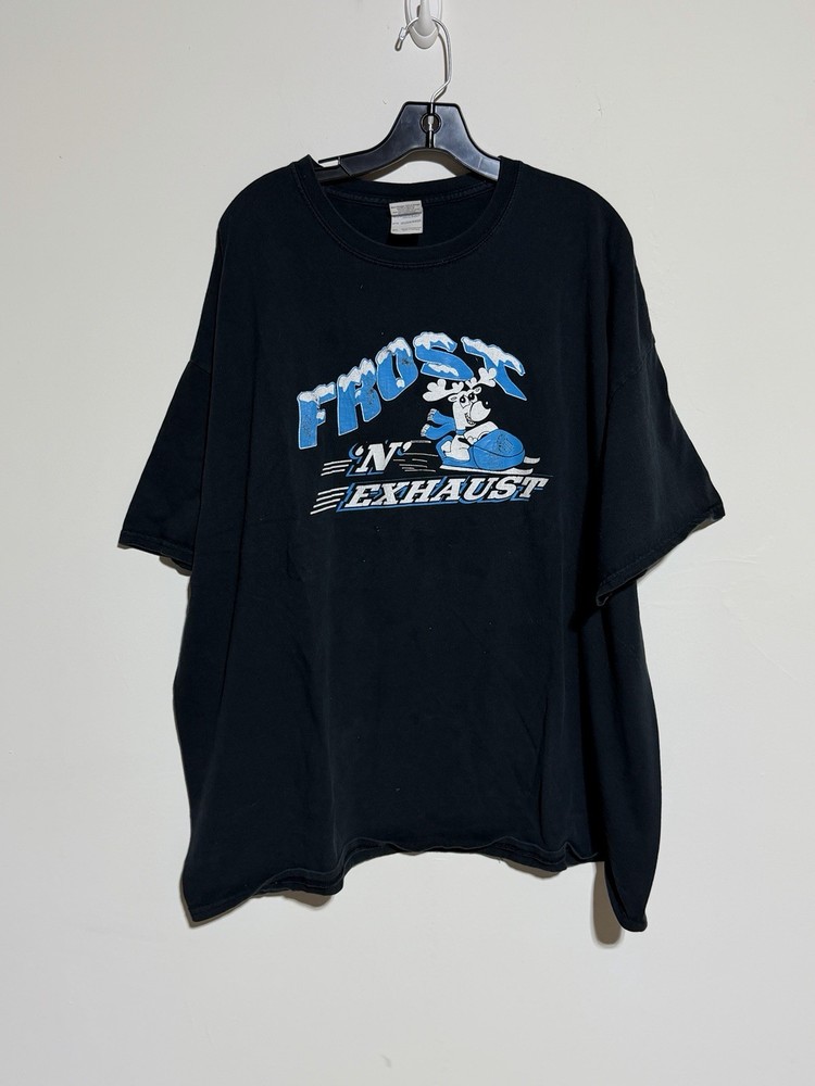 Vintage Frost N Exhaust Black T Shirt 3XL Snowmobile Get Your Sled Out The Shed