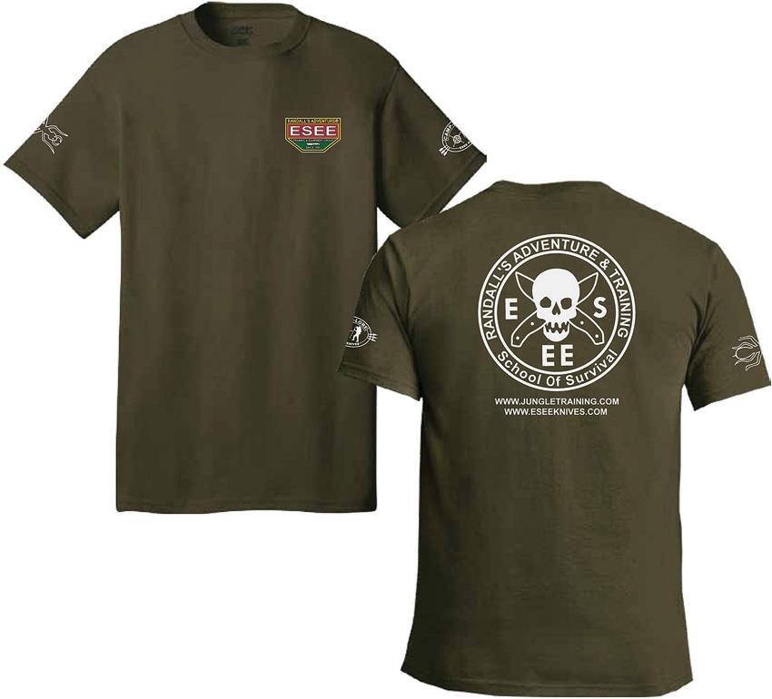 ESEE Randall Adventure Training Logo Men’s Green 3XL Short Sleeve T-Shirt TSGR3X