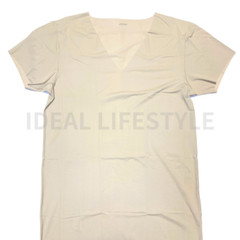 UNIQLO AIRism Mesh Anti-Odor V-Neck T-Shirt S-4XL White/Black/Beige 464308 NWT