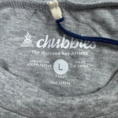 NWT Chubbies Shirt Mens Large Gray Triple Palm Graphic Short Sleeve T Shirt L