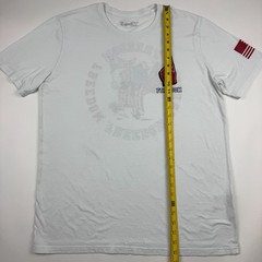 Under Armour HeatGear Mens XL T-Shirt White Freedom Celebrate Graphic