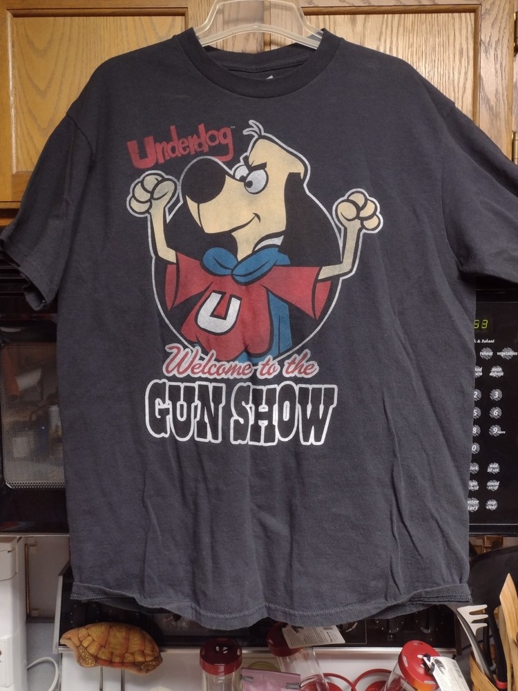 VINTAGE UNDERDOG WELCOME TO THE GUN SHOW SHIRT 2012 Classic Media L 42/44