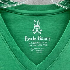 New Psycho Bunny Shirt Mens Large Green Classic Logo Top V Neck Preppy Tee B27