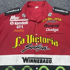 Vintage Drag Racing Shirt Mens Large Darrell Mike Gwynn Dunn Team Mopar Pit USA