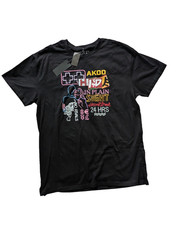 AKOO Men’s 4XL Black Graphic T-Shirt NWT Crew Neck Short Sleeve Cotton Tee