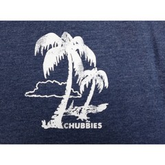 Chubbies Tank Top Mens Large Navy Blue Palm Tree Graphic Weekend Arrived