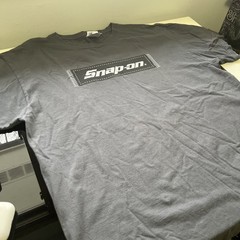 Fruit of The Loom Snap-On Tools Logo Shirt Size Large Gray Short Sleeve Men’s