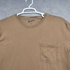Duluth Shirt Men L Brown Short Sleeve Crew Neck Standard Fit Pocket Longtail Tee