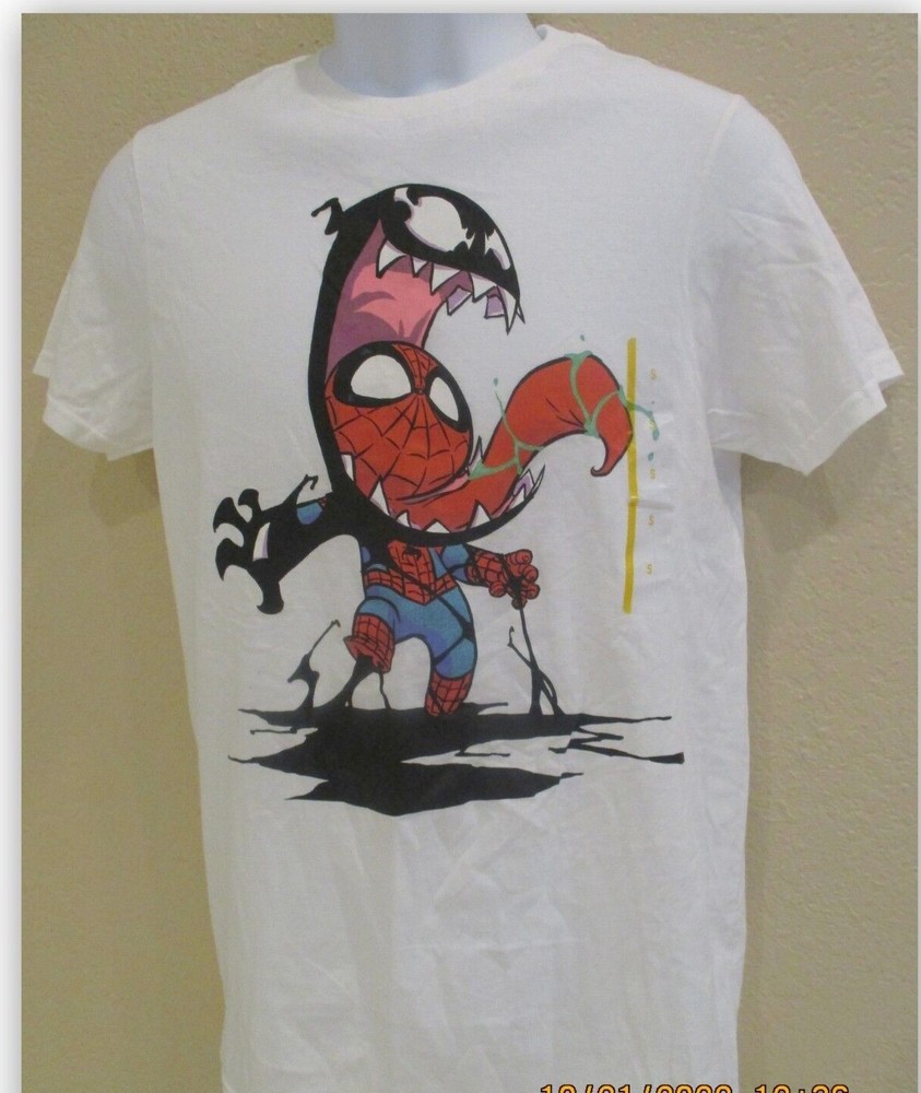 Marvel Spiderman Comic super hero T Shirt White S XL XXL Cotton Short Sleeve