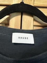 Rhude Embroidered Logo Front And Back Black Tshirt *Read*