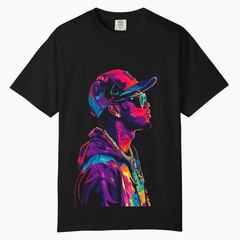 Neon Urban Streetwear Graphic Tee, Comfort Colors T Shirt, Unisex Streetwear Tee