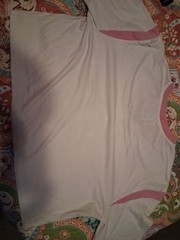 Peanuts Womens XXXL Ringer T-Shirt White/Pink Graphic Snoopy Woodstock