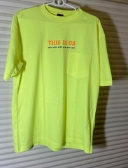 Wolverine Homemade Stencil T-shirt Neon Lime Medium Cotton Short Sleeved NWOT
