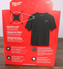 Milwaukee FREEFLEX Hybrid Tee Short Sleeve Shirt Black Medium 603B-Medium New