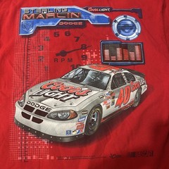 2004 NASCAR Sterling Marlin Dodge Coors Light #40 Red Graphic T-Shirt Size M