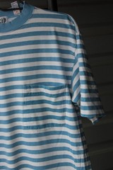 OG Vintage GAP Blue Striped Oversized Pocket T-Shirt Mens XS