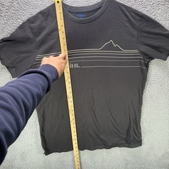 Kuhl Shirt Mens XL White Mountain Lines Graphic Tee Wildfibre Organic Cotton