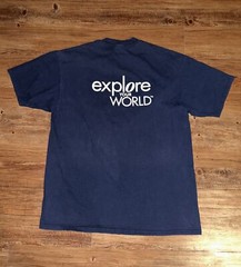 Vintage 90s Discovery Channel Tee T Shirt XL Explore Your World TV Movie Promo