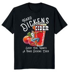 NEW LIMITED Hard Dickens Cider Beer Funny Novelty Tee S-5XL