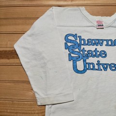 Vintage 80s Shawnee State University Sports Jersey 3/4 Sleeve Shirt USA – Medium