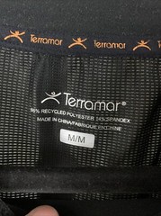 Terramar Mens Medium Black Long Sleeve Poly Base Layer Shirt