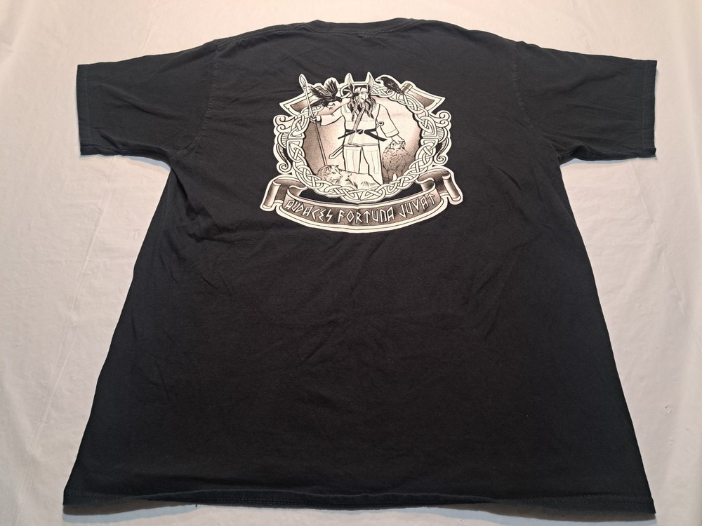 Audaces Fortuna Juvat T Shirt Size Large Black Mission First