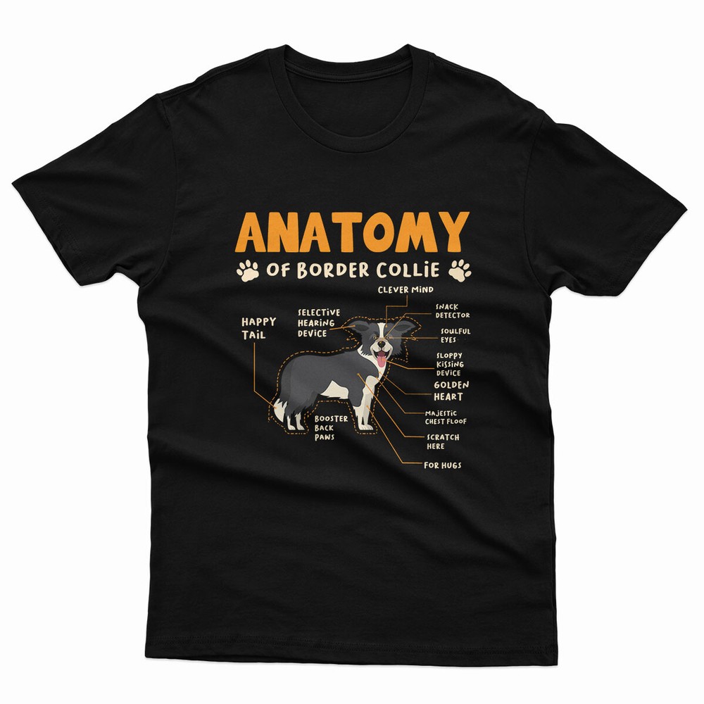 Anatomy Border Collie For A Dog Mens T Shirts Unisex Tee Top#P1#Or#A