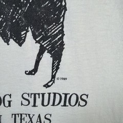 Vintage Mother Dog Studios Shirt Mens Large White 80s Art Abstract Poem Drawing